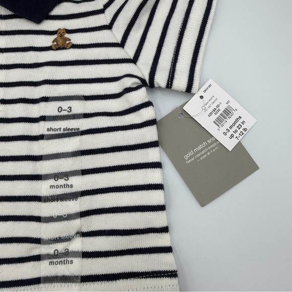 BABY GAP Navy and White Striped Kids One Piece - Picture 4 of 8